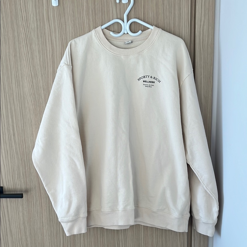 Sporty & Rich Cream Sweater- Unisex XL